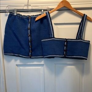 Akoia Blue Knit Two-Piece Set